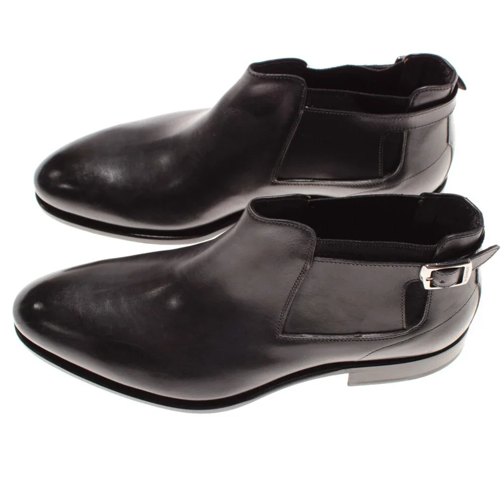Di Bianco NWD Chelsea Boots Size 9 US in Dark Gray Leather Made in Italy